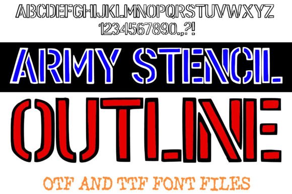 Army Stencil Outline: A Typeface Built for Impact