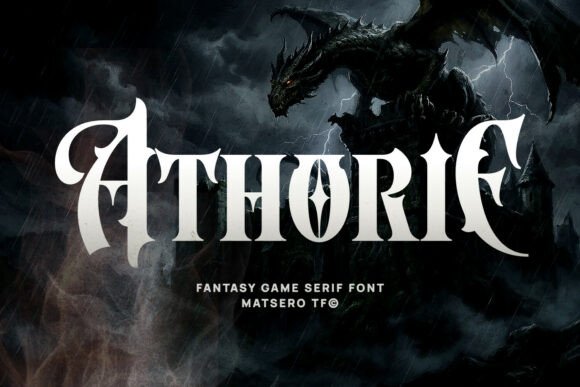 Athorie: Crafting Epic Visual Stories with a Bold Serif Typeface