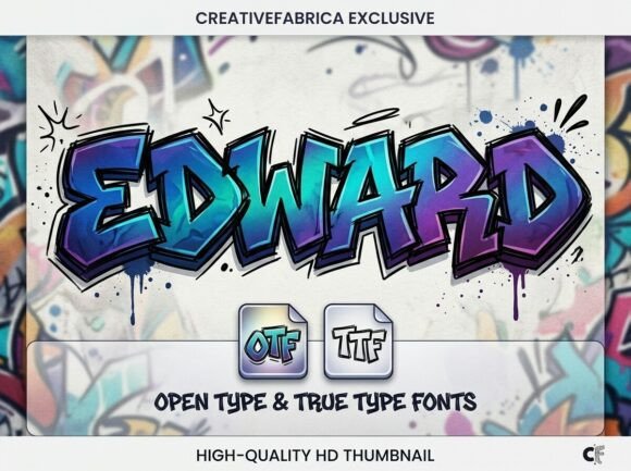 Edward: A Graffiti Font with Raw Urban Energy