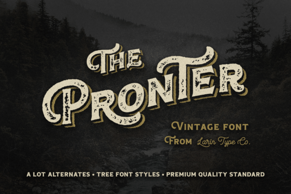 Pronter: A Vintage Font with Modern Versatility
