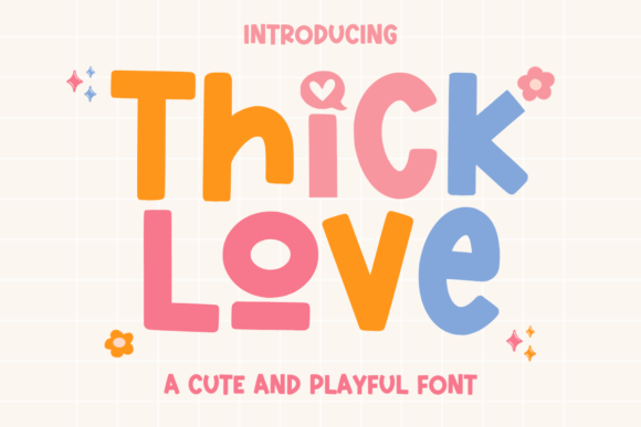 Thick Love: A Playful Font for Mugs, Crafts, and Modern Branding