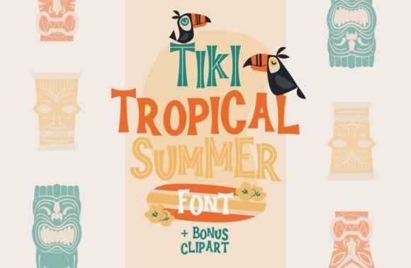 Tiki Tropical Summer: A Mid Century Retro Font Duo for Your Brand